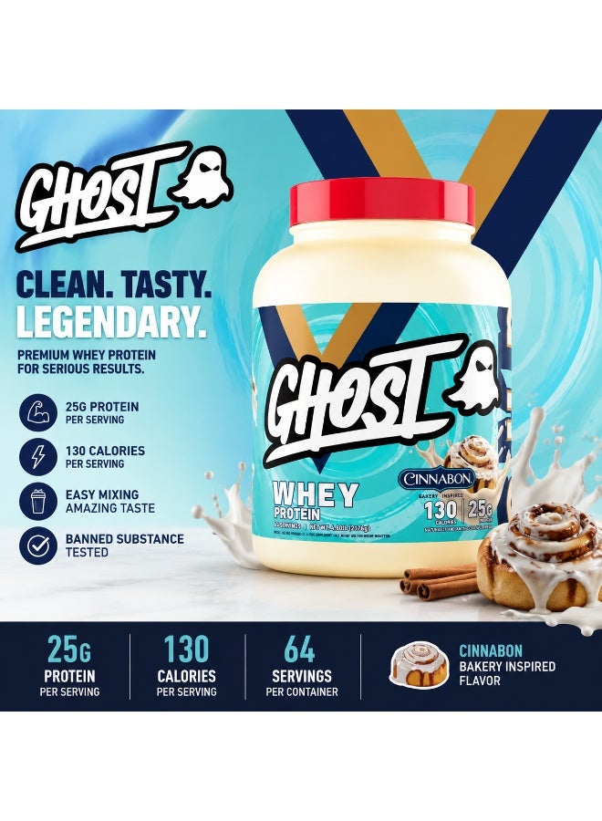 Ghost Whey Protein Cinnabon Flavor 4.80LB – 64 Servings Premium Whey Protein Blend - Image 3