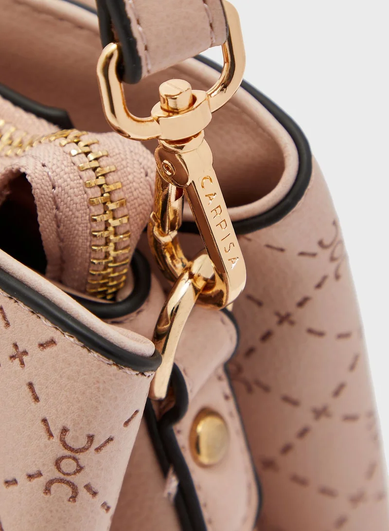 CARPISA Chain Detail Top Handle Tote