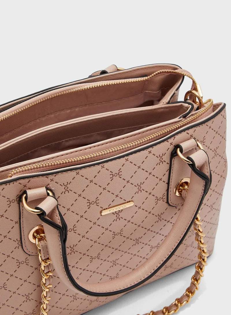 CARPISA Chain Detail Top Handle Tote