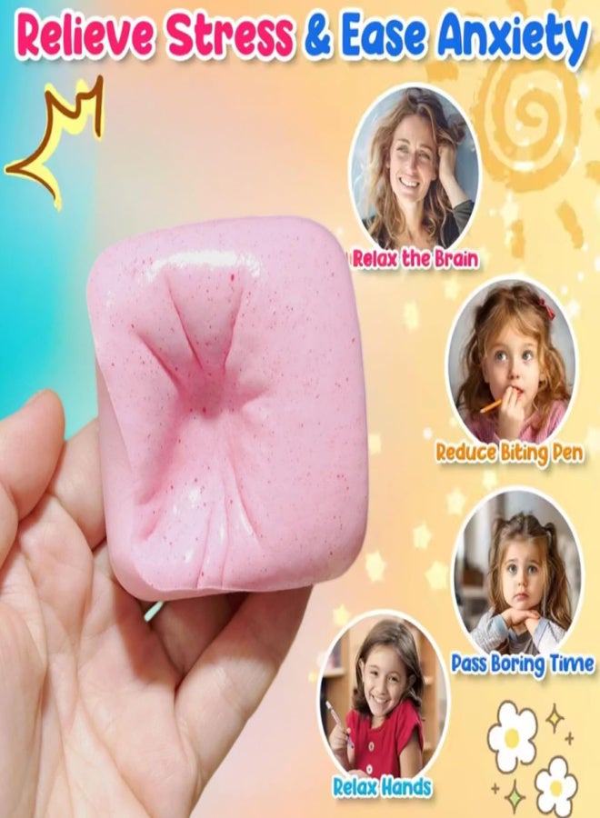 Squishy Mini Square Toast — Slow-Rising Squeeze Toy | Stress Relief Ball | Anxiety Soother, Focus Trainer, Hand Rehab Aid, Party Favor Toy [Pink] - Image 3