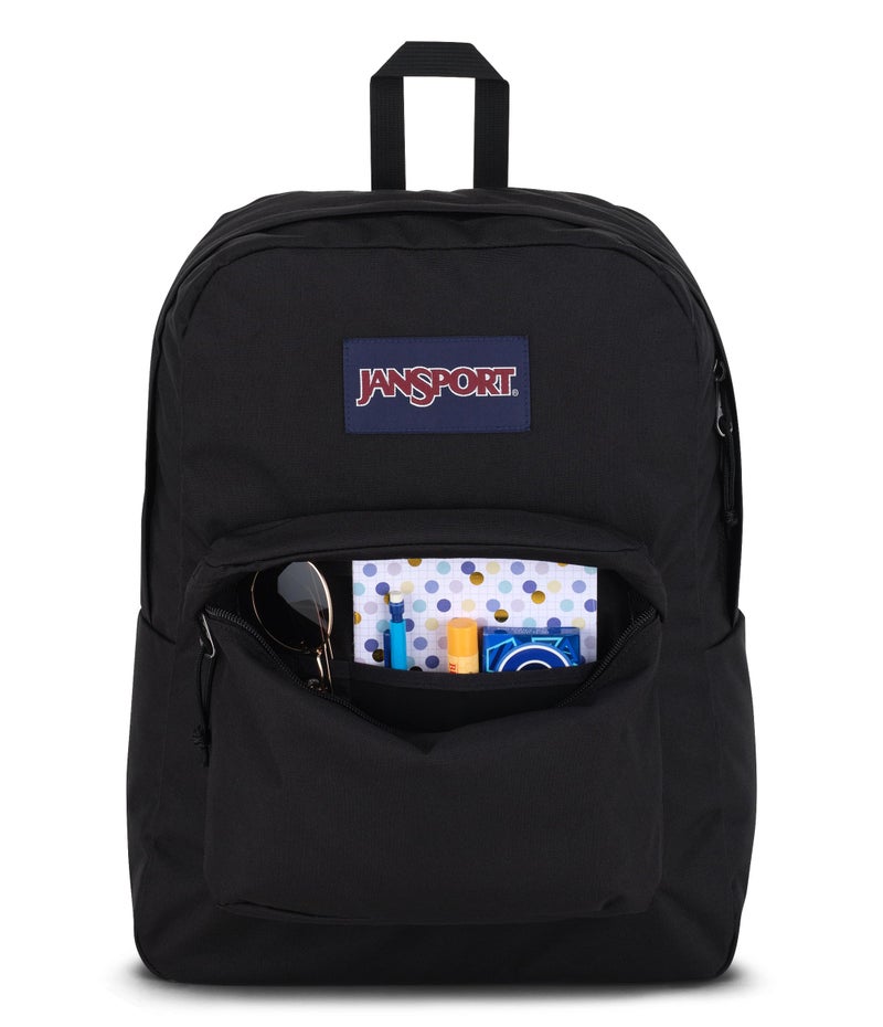 JanSport SuperBreak One Backpacks - Durable, Lightweight Bookbag with 1 Main Compartment, Front Utility Pocket with Built-in Organizer - Premium Backpack, Black - Image 2