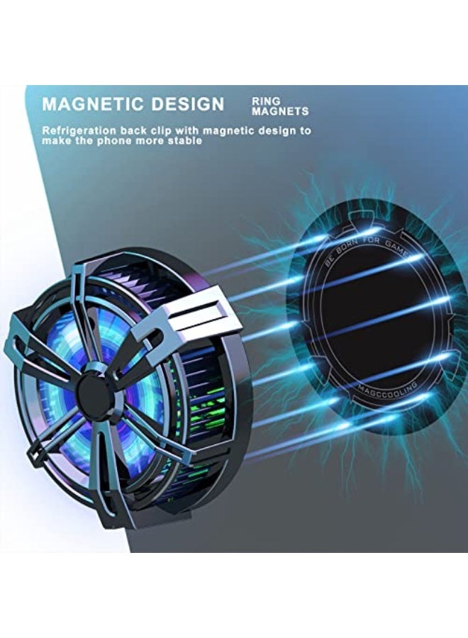 Mobile Phone Cooler for Magsafe, Game Cooler Fan for PUBG, Designed for iPhone 12/13 Series, Live Streaming and Vlog, Semiconductor Heatsink Without Noise for iOS and for Android, for ipad and Tablet - Image 2