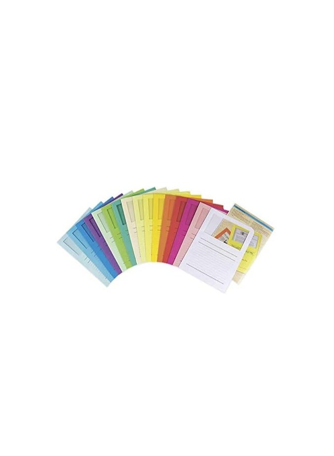 ELCO Ordo Classico 220x310 mm 120GSM Paper Folder with Printing and 180x100 mm Window (Box of 100) - Bright Yellow - Image 3