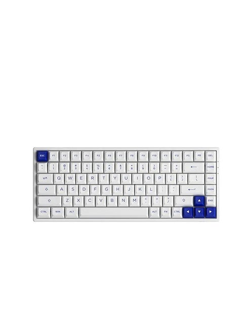 AKKO MonsGeek MG108B Blue on White Multi-Mode Wireless Keyboard - TTC Golden Blue