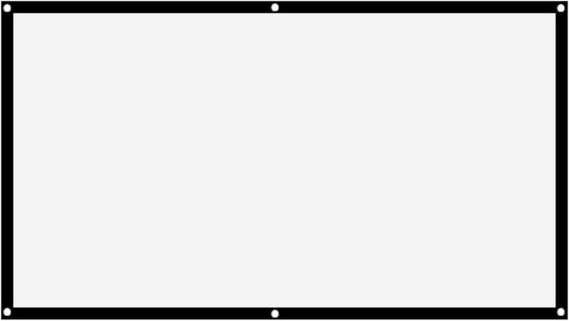 LUCKDANO Portable Projector Screen White Polyester Non Crease Lightweight For Outdoor Movie Camping - Image 5