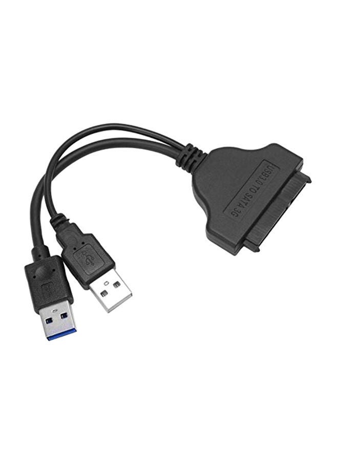 NIBEMINENT USB to SATA Adapter Converter Cable for Computers Black - Image 1