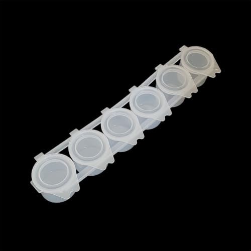SpiderJuice 2Pc 20ml Refillable Plastic Clear Mini Artist Empty Paint Pots Strips Pods with Lid Tiny Watercolor Storage Box Small Color Containers Jars - Image 5