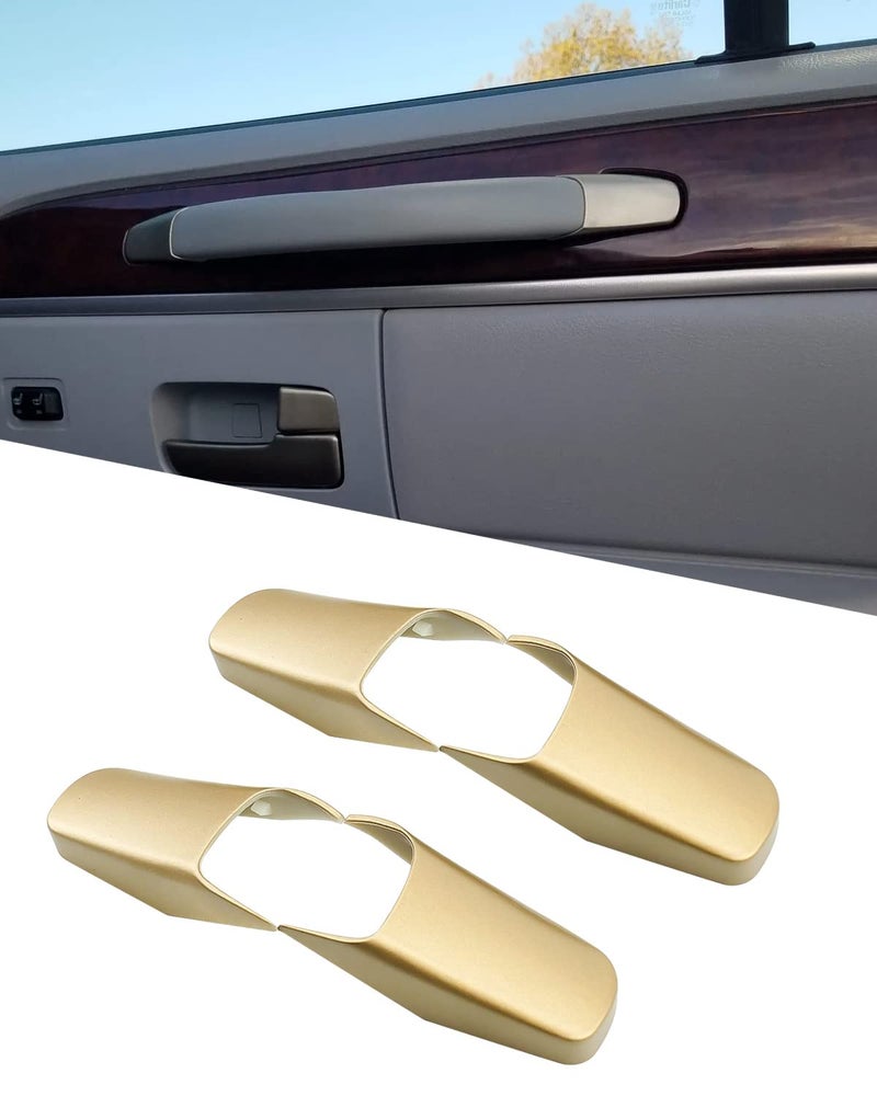 Tavaski Door Pull Strap End Caps Fit for Lincoln Town Car 4.6L V8 2003-2011 Replace 3W1Z-5422670-AAC, Interior Door Handle Trim Light Gold 2 Door Set - Image 5