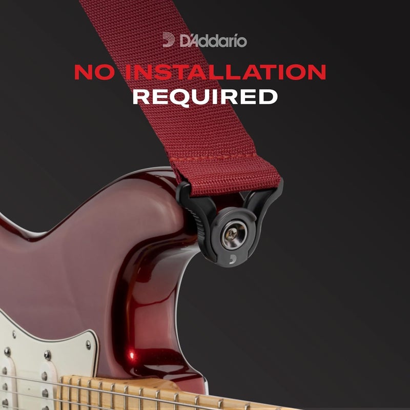 D'Addario Auto Lock Polypro Guitar Strap - Black - Image 3