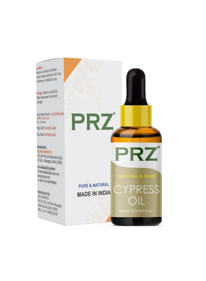 بي ار زد زيت السرو العطري - زيت نقي طبيعي عالي الجودة للعلاج بالروائح والعناية بالبشرة والعناية بالشعر، 15 مل - Image 1