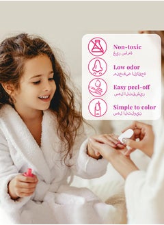 spa luxetique Nail Polish Kit Girls Ages 6 - 12, Kids Nail Art Salon Set with Nail Dryer, Peelable Glitter Nail Polish, Nail Art Studio Makeup, Manicures Spa Decoration, Birthday Party Gifts Girls  - Image 4