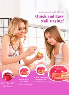 spa luxetique Nail Polish Kit Girls Ages 6 - 12, Kids Nail Art Salon Set with Nail Dryer, Peelable Glitter Nail Polish, Nail Art Studio Makeup, Manicures Spa Decoration, Birthday Party Gifts Girls  - Image 5