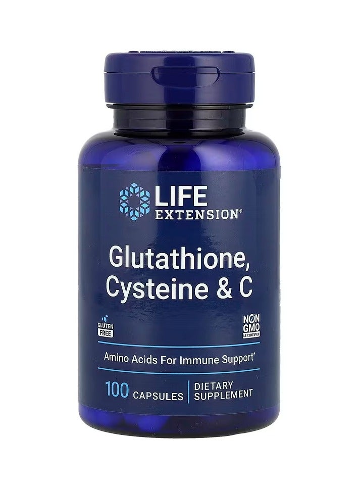 Life Extension Glutathione, Cysteine & C, 100 Capsules - Image 1