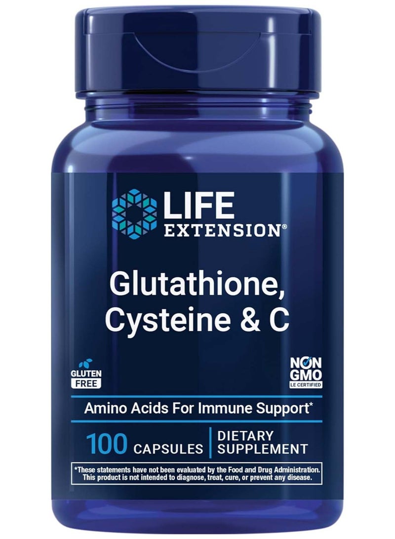Life Extension Glutathione, Cysteine & C, 100 Capsules - Image 1