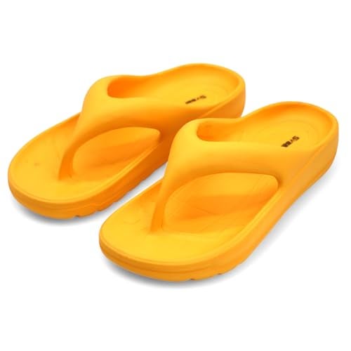 SVAAR Soft EVA Slippers for Men | Stylish Anti-Skid Flip-Flops with Arch Support & Bouncy Sole | Lightweight Indoor Outdoor Comfort Yellow - Image 2