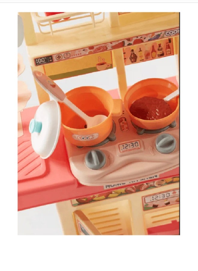 Dream - Dream Kitchen Playset,Pretend Play Toys for Boys and Girls, Kitchen Toys with Realistic Lights&Sounds, Play Sink, Pretend Play Food for Kids (39 Pcs) - Image 1