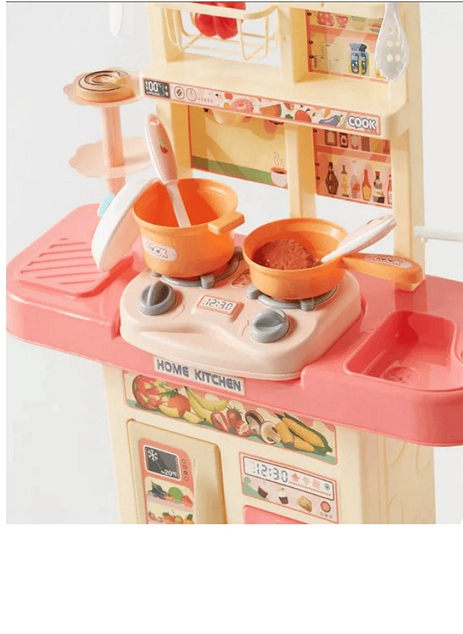 Dream - Dream Kitchen Playset,Pretend Play Toys for Boys and Girls, Kitchen Toys with Realistic Lights&Sounds, Play Sink, Pretend Play Food for Kids (39 Pcs) - Image 1