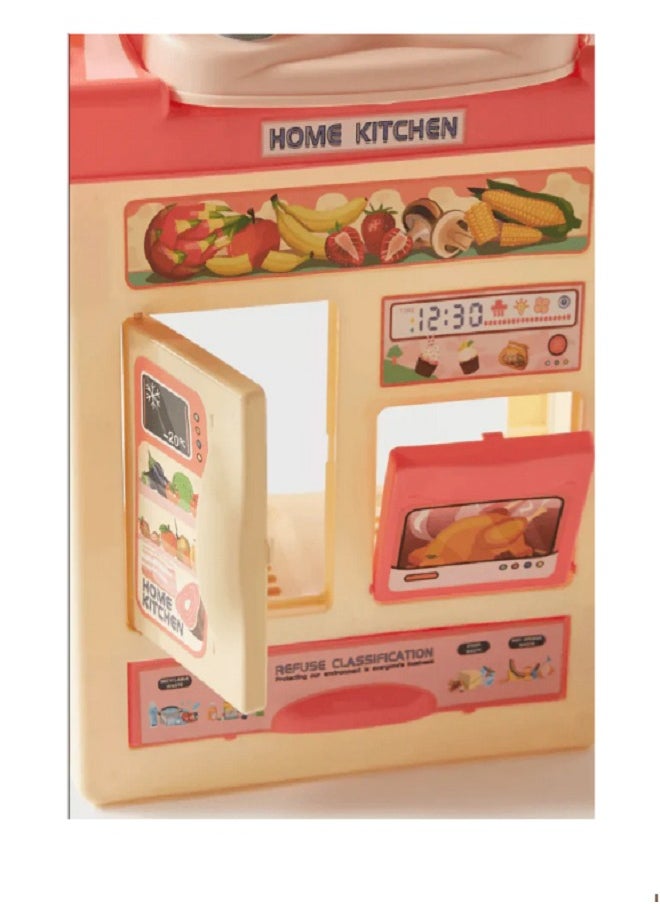 Dream - Dream Kitchen Playset,Pretend Play Toys for Boys and Girls, Kitchen Toys with Realistic Lights&Sounds, Play Sink, Pretend Play Food for Kids (39 Pcs) - Image 1