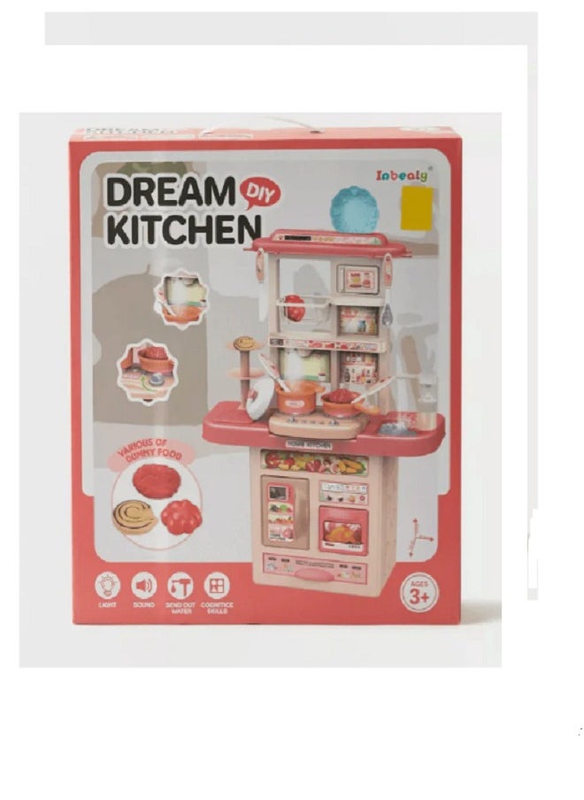 Dream - Dream Kitchen Playset,Pretend Play Toys for Boys and Girls, Kitchen Toys with Realistic Lights&Sounds, Play Sink, Pretend Play Food for Kids (39 Pcs) - Image 1