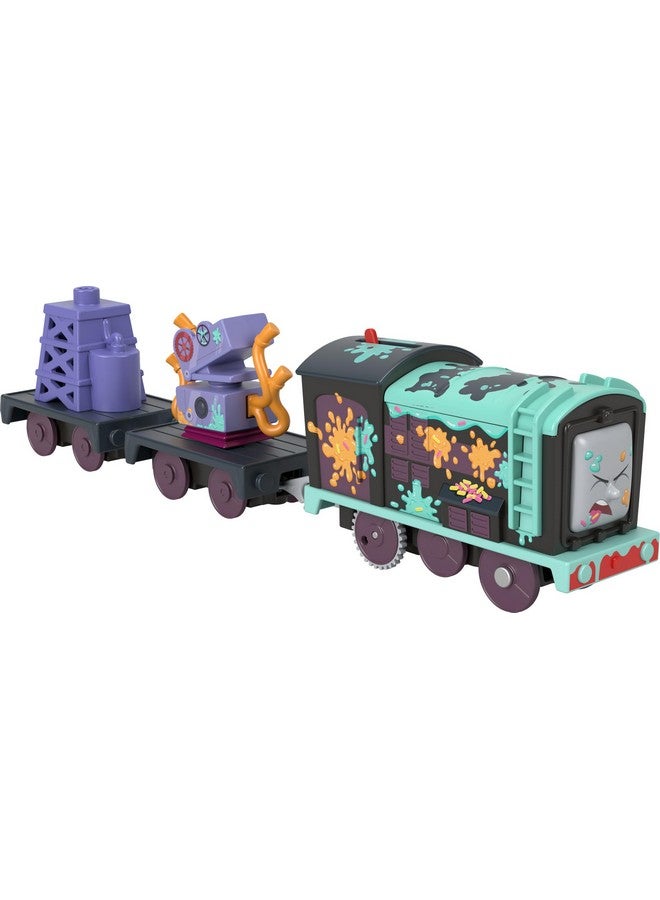 Thomas & Friends Motorized Toy Train Frosting Diesel Engine with Cargo Car & Robot Piece for Preschool Pretend Play Kids Ages 3+ Years - Image 1