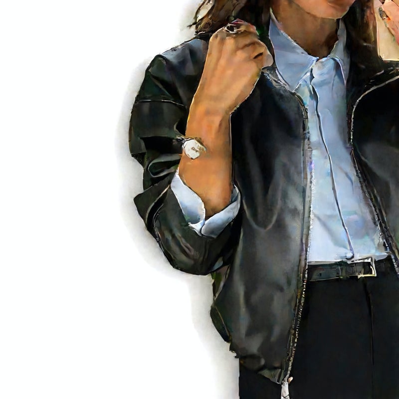 Women's PU Leather Jacket Long Sleeve Spring Coat - Image 4