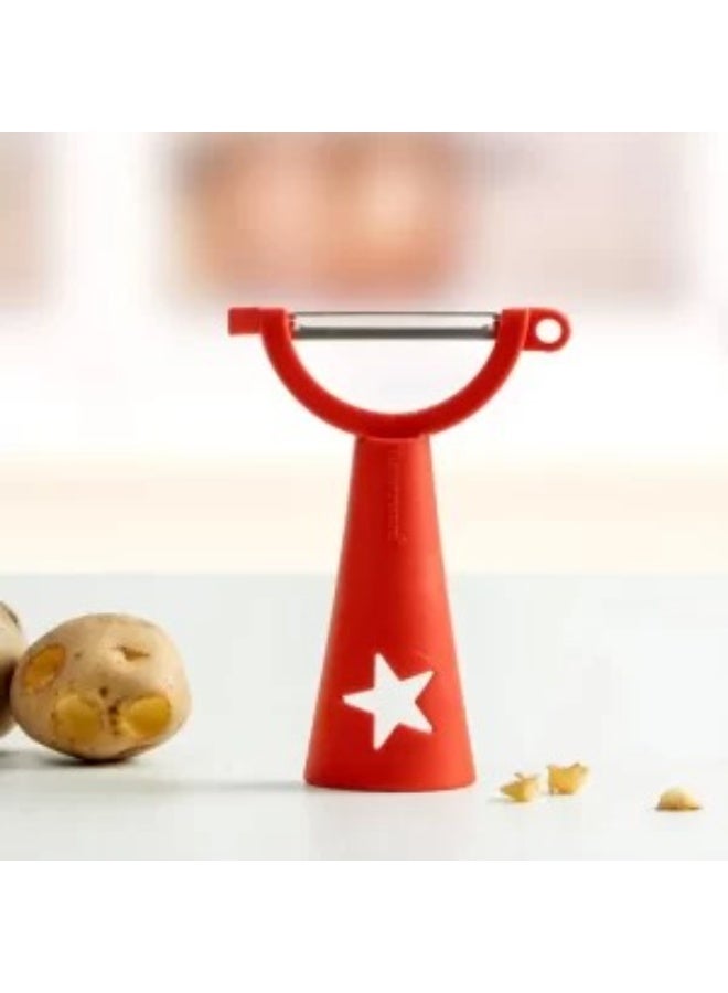 Tupperware Kitchen Peeler for Vegetables & Fruits, Ergonomic Grip Star Design, Sharp Stainless Steel Blade Potato Peeler Tool,Home,Travel - Image 2