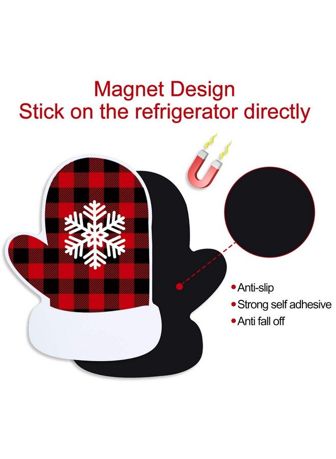 Partyprops 17Pcs Snowman Refrigerator Magnets | Christmas Decorations | Large Red Black Buffalo Plaid Fridge Magnet Stickers | Xmas Holiday Decorations for Fridge | Metal Door | Cabinets | Garage Door - Image 3