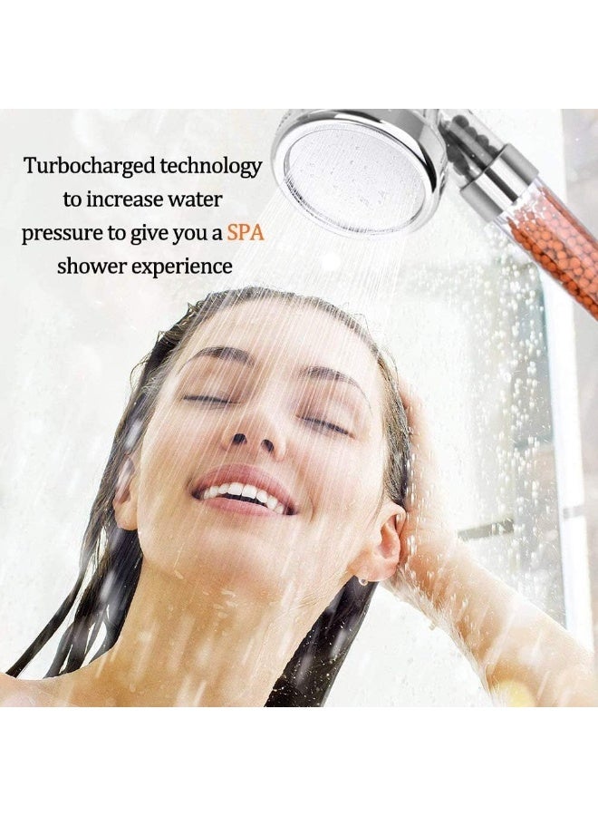 Vitamin C Filter Shower Head with Hose & Replacement Filters - Filtered Shower Head - Hard Water Softener - Chlorine & Flouride Filter - Universal Shower System - Helps Dry Skin & Hair Loss  - Image 2