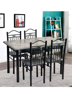 5-Piece Dining Table Set With 4 Chairs 120*75 CM - pzsku/ZCFB263640C1DBA501080Z/45/_/1716537255/481c6889-1003-41aa-94ce-25bca8cb0fbe