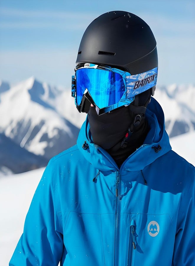 بات فوكس نظارات باتفوكس للتزلج للرجال والنساء، نظارات مضادة للضباب للتزلج على الجليد، نظارات واقية للعينين فوق النظارات الطبية، حماية كاملة من الأشعة فوق البنفسجية للتزلج على الجليد والتزلج على الألواح - Image 5