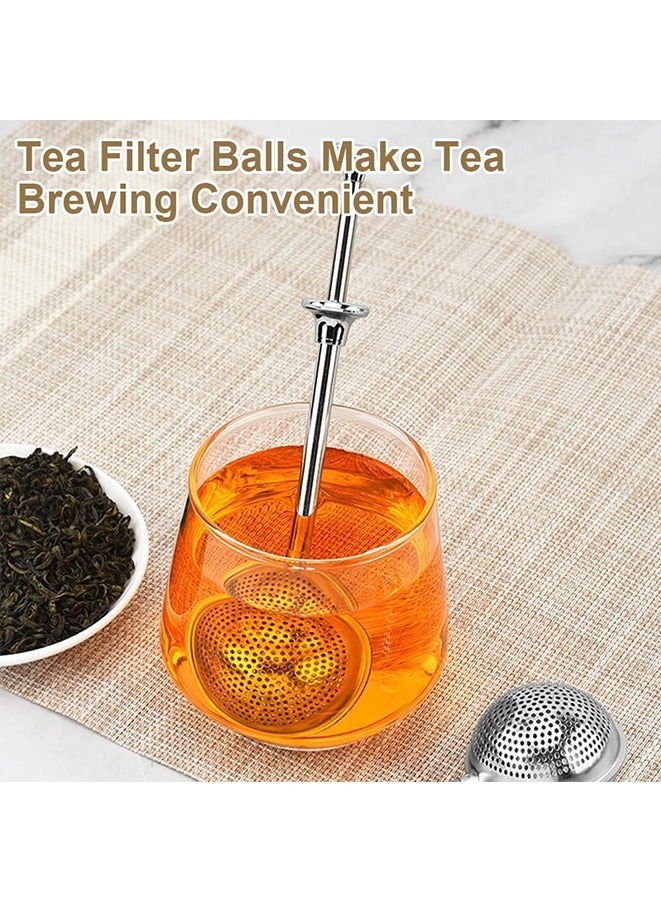 2Pcs Stainless Steel Tea Strainer Tea Infuser for Loose Leaf Tea,Baking Supplies Baker's Dusting Wand Sugar Shaker Duster Flour Duster  - Image 4