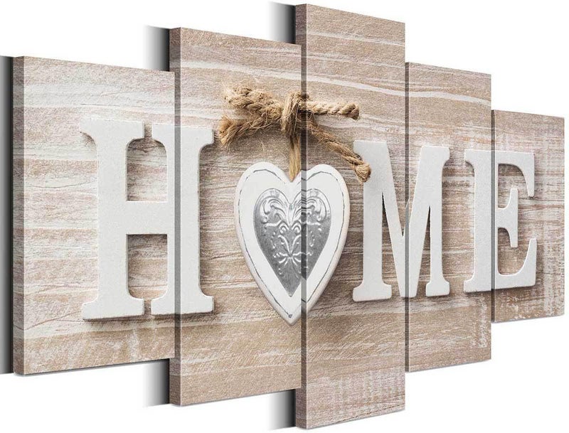 Biufo Home Sign Canvas Wall Art Prints, 5 Pieces Rustic Living Room Wall Decor, Modern Farmhouse Home Art Decor (Large, Wrapped Canvas) - Image 1