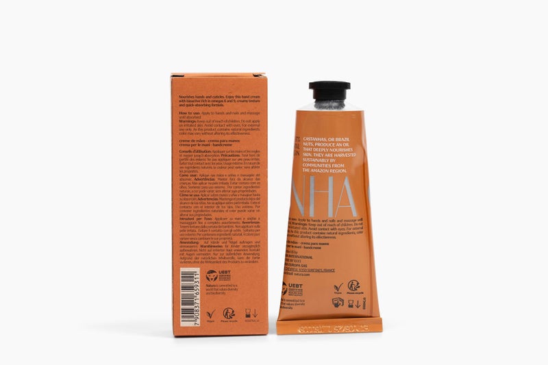 Natura - Brazil Nut Hand Cream - Anti-Dryness Castanha Hand Balm - 24-Hour Deep Hydration Skin Moisturizer - Vegan Skin Care - Brazilian Beauty Secrets - Self Care & Body Care - 2.6oz (75g) - Image 2