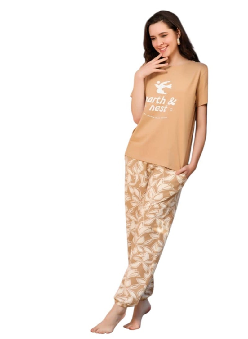 Smile cotton printed pajamas set - Image 1