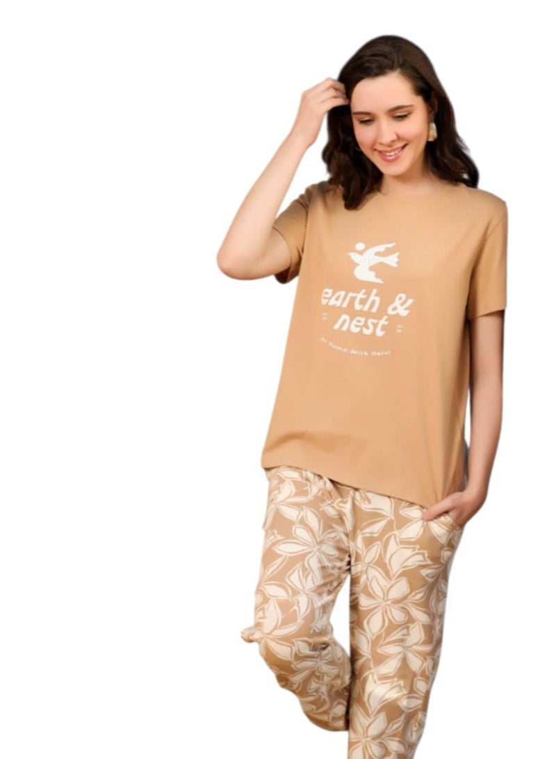 Smile cotton printed pajamas set - Image 3