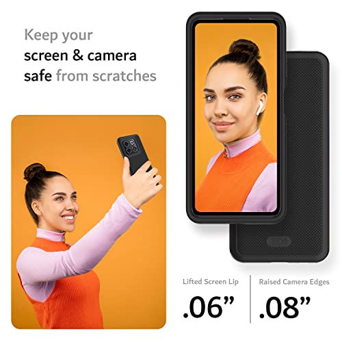 TUDIA DualShield Grip Designed for OnePlus10T Case 5G, [MergeGrip] Shockproof Military Grade Slim Dual Layer Protection for OnePlus 10T 5G Case (Matte Black) - Image 4
