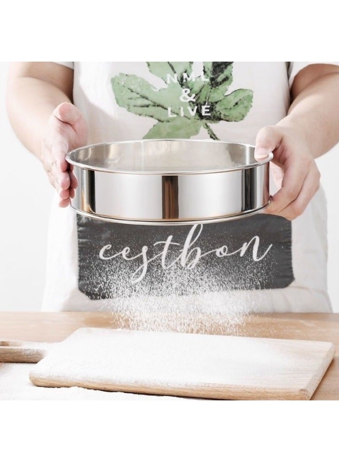 Stainless Steel Flour Sieve Handheld Round Filter Mesh Ultra-Fine Sieve Kitchen Special Baking Tools Mesh Sieve-Specification:1 Piece With A Diameter Of 23 Cm - Image 1
