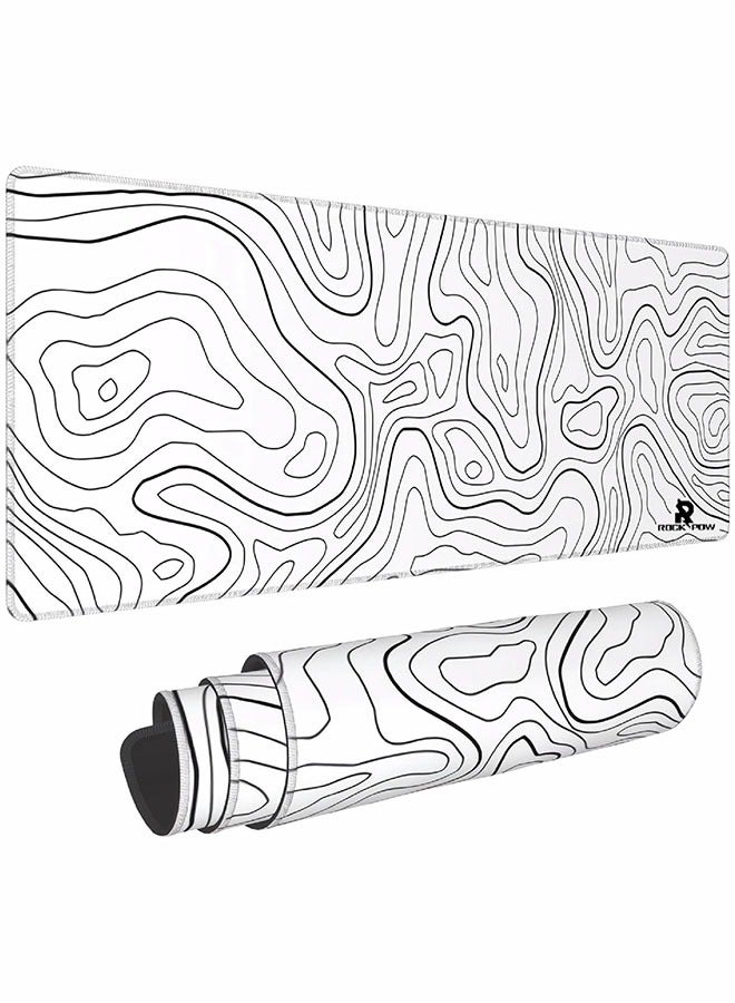 Gaming Laptop Mouse Pad Topographic Gaming Mouse Pad, Big Desk Pads PC Keyboard Non-Slip, 800 * 300 * 3mm Thick Rubber Table Mat  - Image 1
