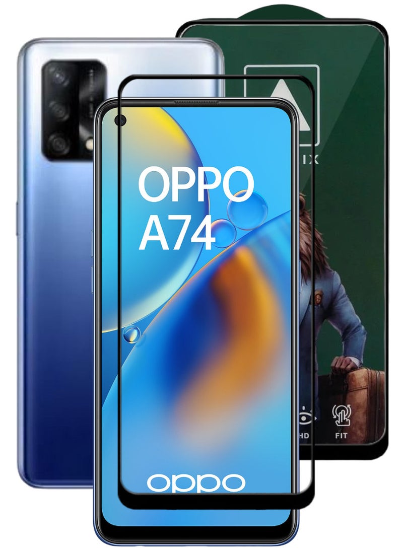 ACLIX Antistatic ESD Dustproof Premium Quality High Definition Tempered Glass Screen Protector Designed For Oppo A74 - Image 1
