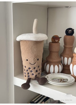 Pearl milk tea cup 20cm with 3 complimentary dustproof bags.
