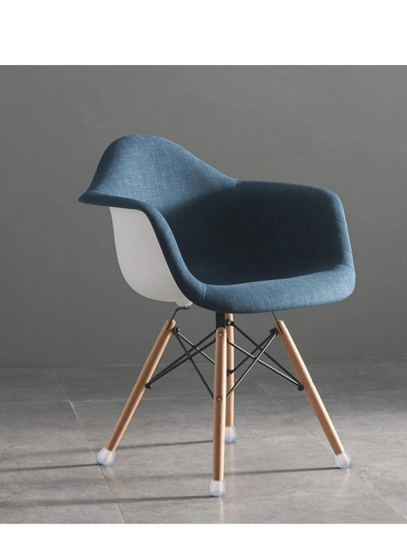 SOLARAE غطاء ساق الكرسي، أغطية ساق الكرسي من السيليكون لحماية الأرضيات، أغطية للأرجل المستديرة للطاولات بدون وسادات، شفاف، تناسب القطر المستدير 0.99" - 1.14"، أغطية مطاطية لحماية الأرضيات، 16 قطعة - Image 4