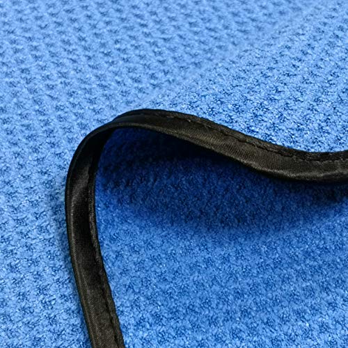 POLYTE Elite Microfiber Drying Towel (25x36, 2 Pack, Waffle, Blue) - Image 5