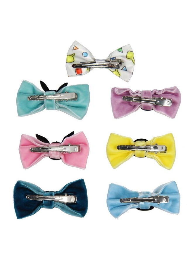 Bioworld - Pokemon Velvet Character Hair Accessories Bows Alligator Hair Clips For Women Or Girls 7 Pcs - Image 1