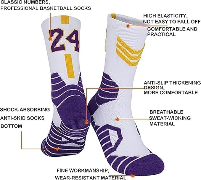 Generic Basketball Socks for Men Running Training Boys Compression ...
