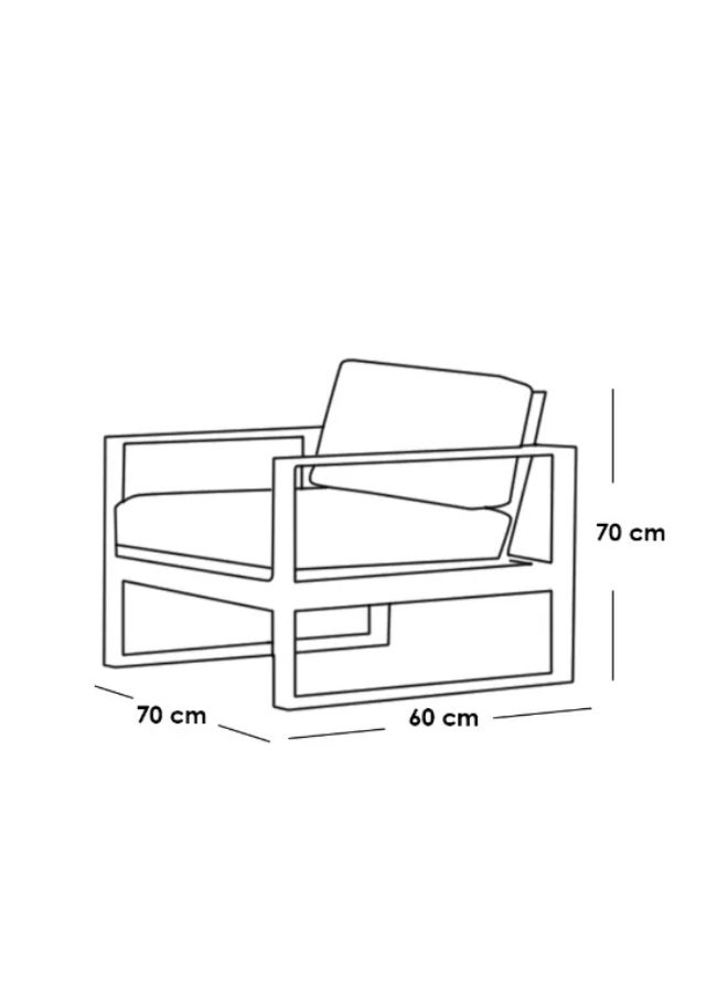 Sampa Rattan Sampa Contemporary Outdoor Set – Grey Sofa & Chairs with Iron Frame Detailing  - Image 3