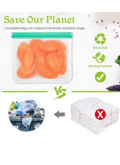 Y&D Reusable Food Storage Bag, 10 Packs Ziplock Bags Extra Thick Leakproof Degradable Freezer Bag(4L+ 4M + 2S), BPA free Sandwich Lunch Bag for Sandwich, Snack, Liquid, Lunch, Fruit, Travel  - Image 4