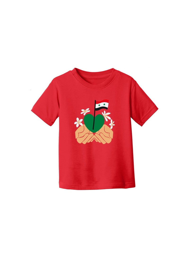 PRINTSHOP4ME Syria Kids Girls T-Shirt–Comfortable And Soft Cotton Round Neck And Short Sleeves Tshirts–Perfect For School And Special Events  - Image 3