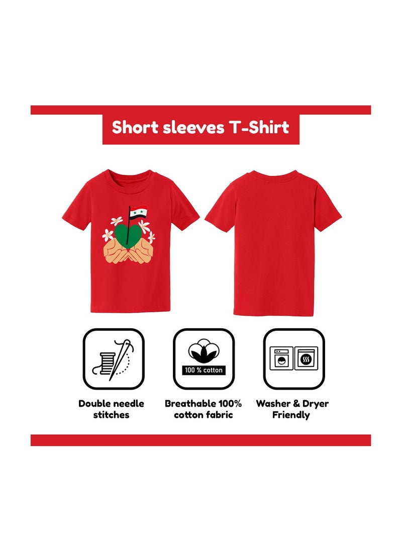 PRINTSHOP4ME Syria Kids Girls T-Shirt–Comfortable And Soft Cotton Round Neck And Short Sleeves Tshirts–Perfect For School And Special Events  - Image 5