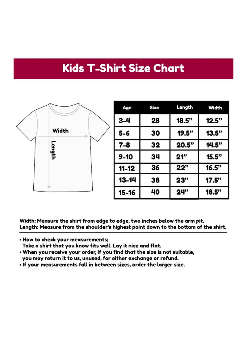Syria Kids Girls T-Shirt–Comfortable And Soft Cotton Round Neck And Short Sleeves Tshirts–Perfect For School And Special Events