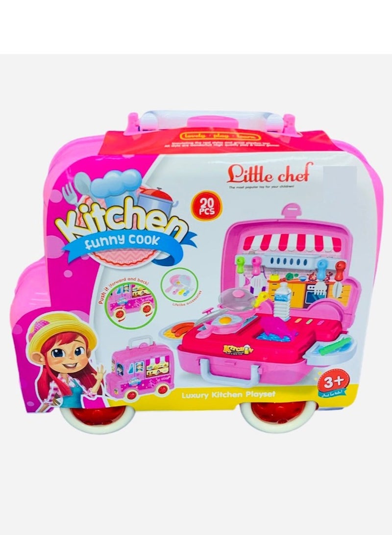 مجموعة لعب المطبخ التظاهري 20 قطعة
